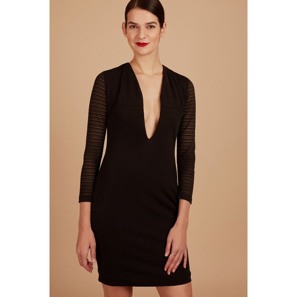 NWT AQ/AQ Deep V Belle Mini Dress Size US 6